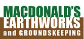 Macdonalds Earthworks and Groundskeeping logo.
